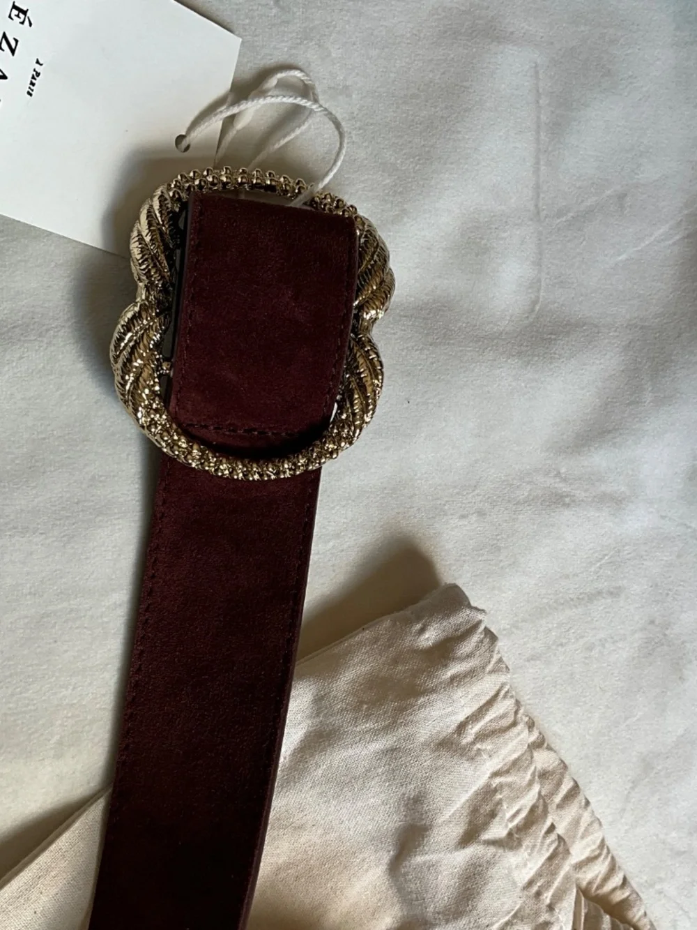 NEW! Sezane ARTEMIS BELT  Mahogany, 80, NWT